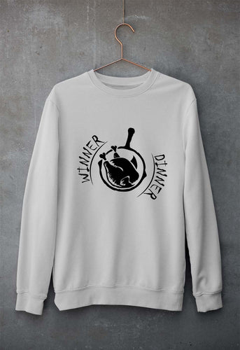 PUBG winner dinner Unisex Sweatshirt for Men/Women-Grey Melange-Ektarfa.online