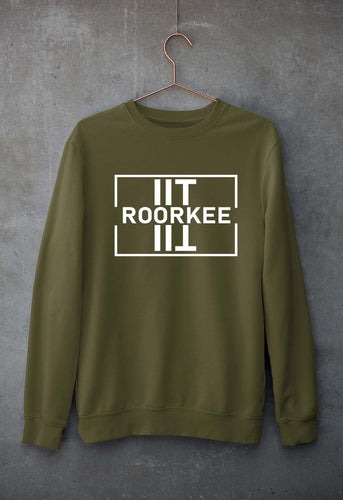 IIT Roorkee Unisex Sweatshirt for Men/Women-S(40 Inches)-Olive Green-Ektarfa.online