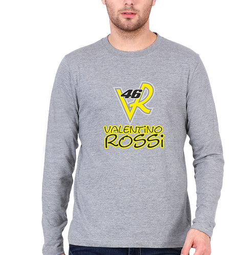 Valentino Rossi(VR 46) Full Sleeves T-Shirt for Men-Grey Melange-Ektarfa.online