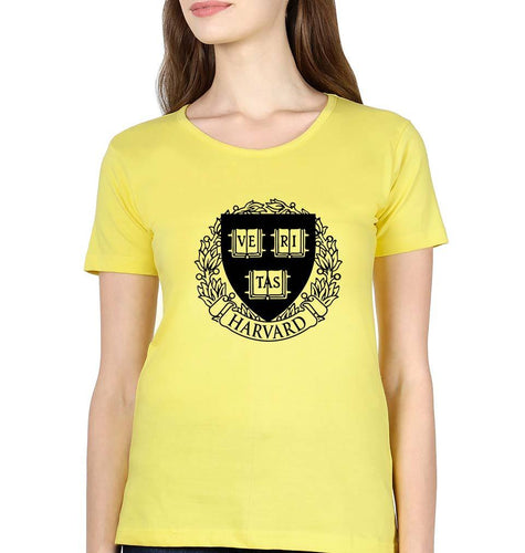 Harvard T-Shirt for Women-Yellow-Ektarfa.online