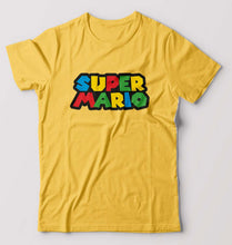 Load image into Gallery viewer, Super Mario T-Shirt for Men-S(38 Inches)-Golden Yellow-Ektarfa.online
