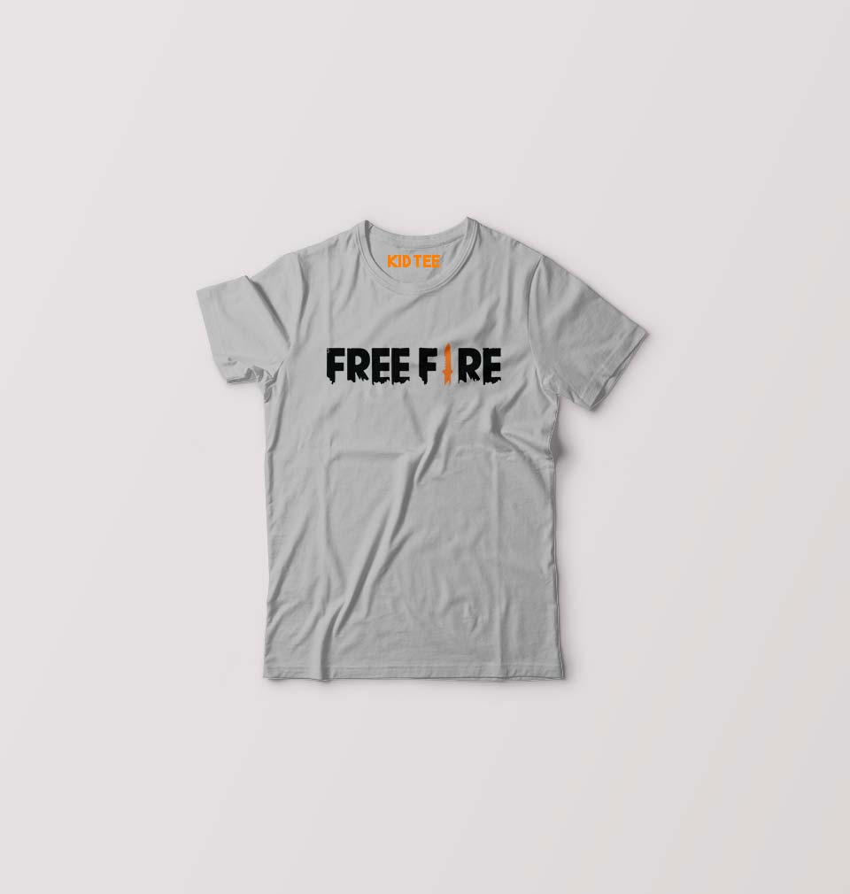 Free Fire Kids T-Shirt for Boy/Girl-0-1 Year(20 Inches)-Grey-Ektarfa.online