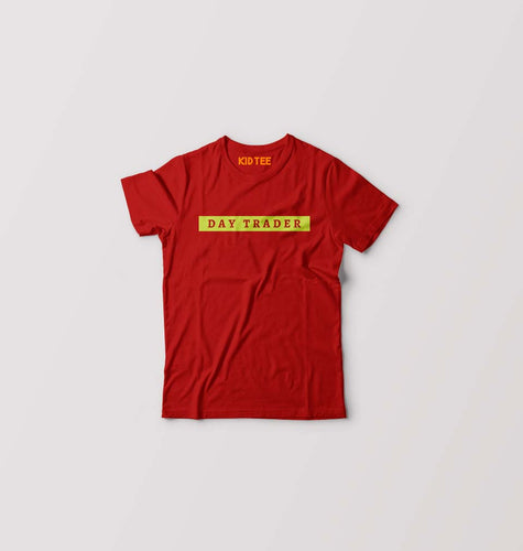 Day Trader Share Market Kids T-Shirt for Boy/Girl-0-1 Year(20 Inches)-Red-Ektarfa.online
