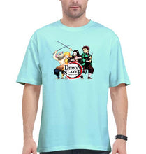 Load image into Gallery viewer, Demon Slayer Oversized T-Shirt for Men-Mint-Ektarfa.online

