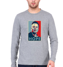Load image into Gallery viewer, Elon Musk Hope Full Sleeves T-Shirt for Men-Grey Melange-Ektarfa.online

