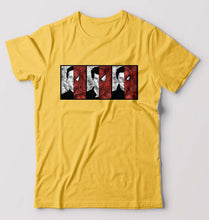 Load image into Gallery viewer, Spiderman Superhero T-Shirt for Men-S(38 Inches)-Golden Yellow-Ektarfa.online
