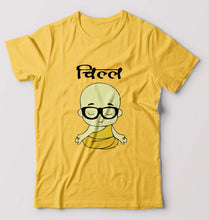 Load image into Gallery viewer, Chill T-Shirt for Men-Golden Yellow-Ektarfa.online

