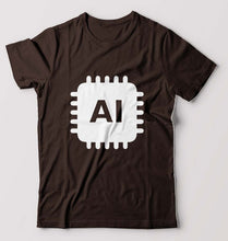 Load image into Gallery viewer, Artificial intelligence (AI) T-Shirt for Men-Coffee Brown-Ektarfa.online

