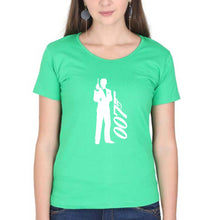 Load image into Gallery viewer, James Bond (007) T-Shirt for Women-flag green-Ektarfa.online
