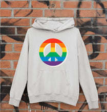 Load image into Gallery viewer, Peace Pride Unisex Hoodie for Men/Women-Grey Melange-Ektarfa.online
