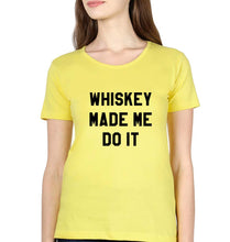 Load image into Gallery viewer, Whiskey T-Shirt for Women-XS(32 Inches)-Yellow-Ektarfa.online
