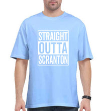 Load image into Gallery viewer, Straight Outta Scranton Oversized T-Shirt for Men-Baby Blue-Ektarfa.online
