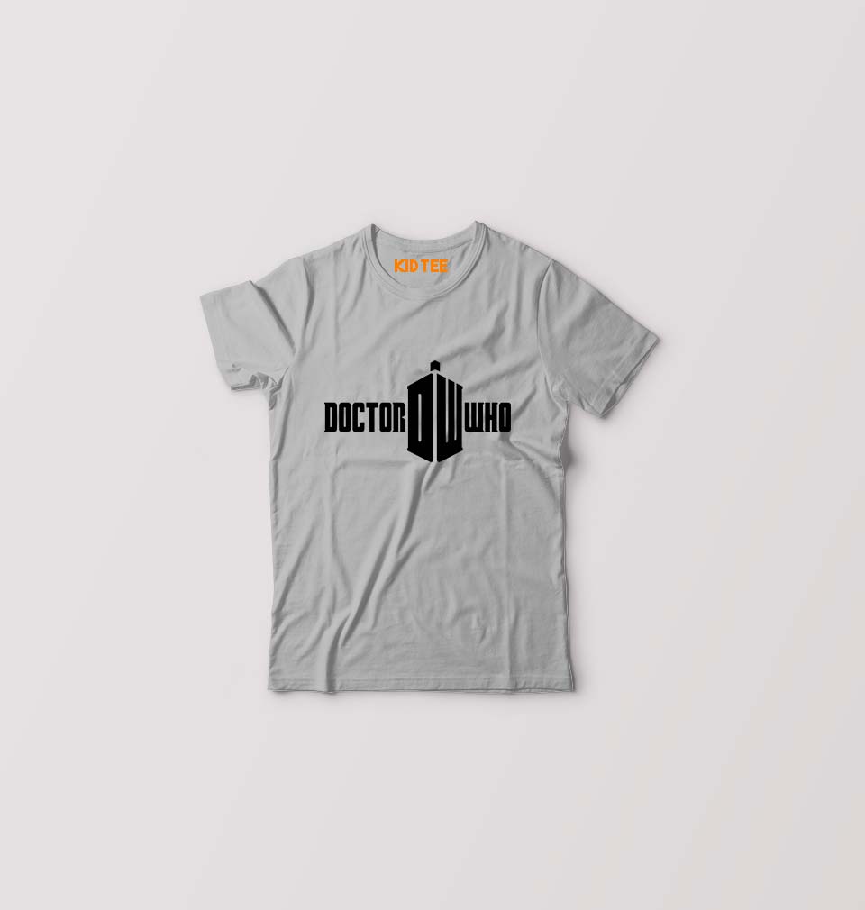 Doctor Who Kids T-Shirt for Boy/Girl-Grey-Ektarfa.online