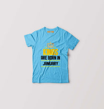 Load image into Gallery viewer, Kings Are Born In January Kids T-Shirt for Boy/Girl-Light blue-Ektarfa.online

