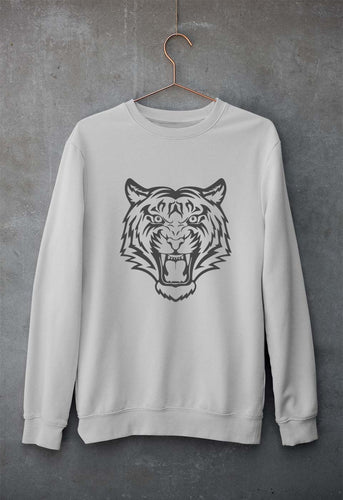 Tiger Unisex Sweatshirt for Men/Women-Grey Melange-Ektarfa.online
