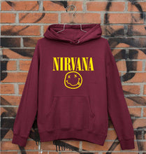 Load image into Gallery viewer, Nirvana Unisex Hoodie for Men/Women-S(40 Inches)-Maroon-Ektarfa.online
