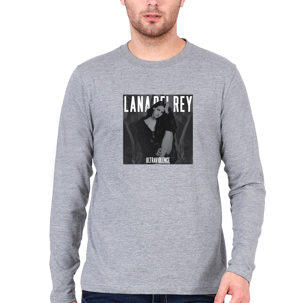 Lana Del Rey Ultraviolence Full Sleeves T-Shirt for Men-Grey Melange-Ektarfa.online