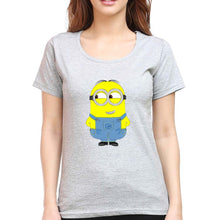 Load image into Gallery viewer, Minion T-Shirt for Women-Grey Melange-Ektarfa.online
