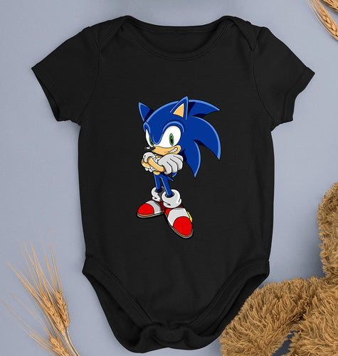Sonic Kids Romper For Baby Boy/Girl-Black-Ektarfa.online