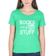 Load image into Gallery viewer, Books T-Shirt for Women-flag green-Ektarfa.online
