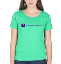 Load image into Gallery viewer, New York University T-Shirt for Women-Flag Green-Ektarfa.online
