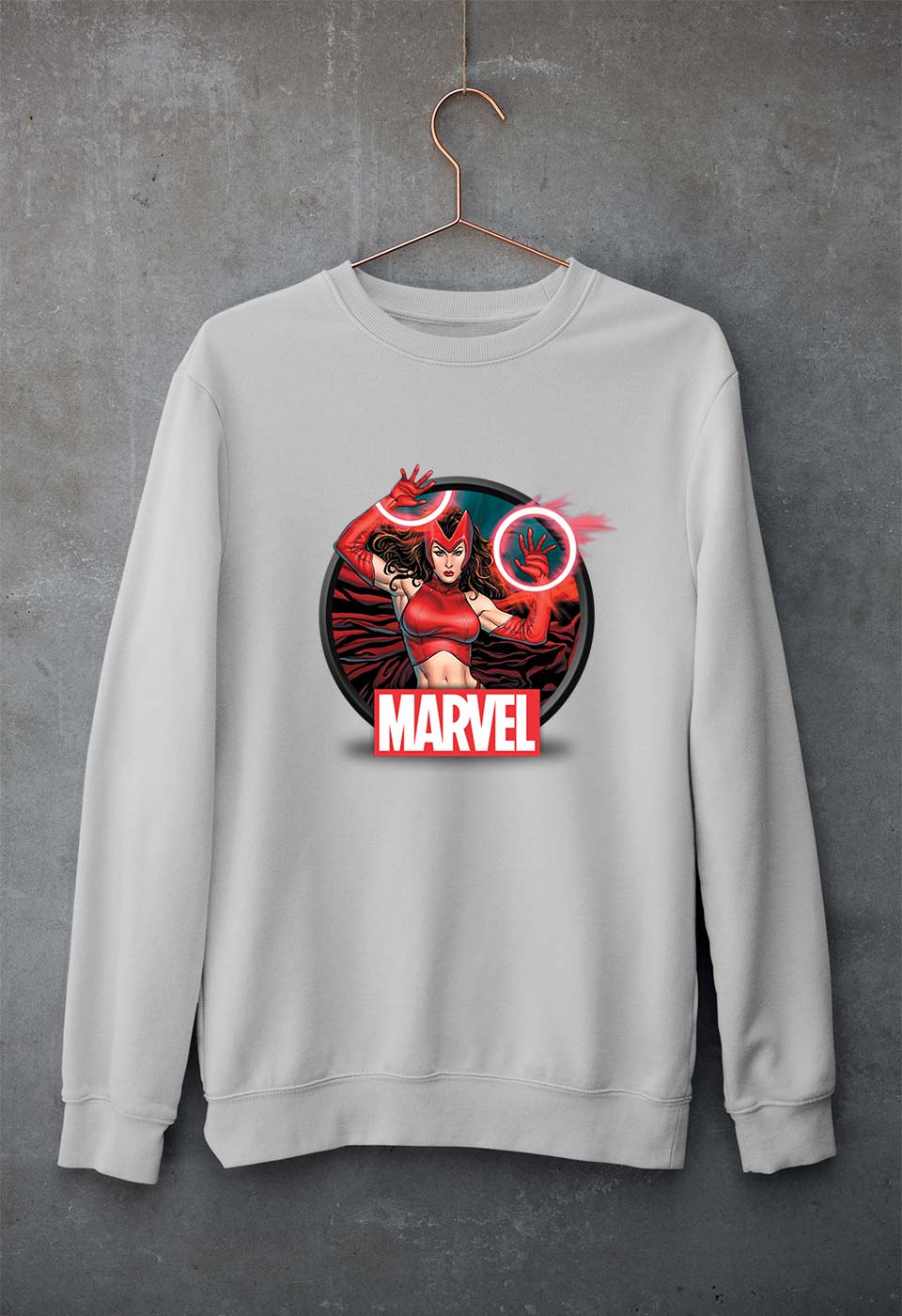 Scarlet Witch Wanda Unisex Sweatshirt for Men/Women-Grey Melange-Ektarfa.online