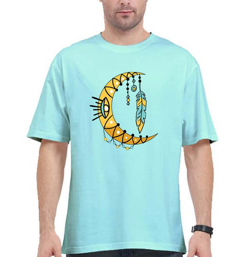 Dream Catcher Moon Oversized T-Shirt for Men-Mint-Ektarfa.online