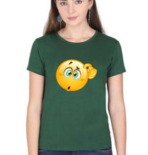 Load image into Gallery viewer, Emoji T-Shirt for Women-Dark Green-Ektarfa.online
