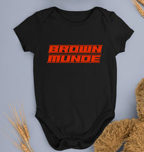 Load image into Gallery viewer, AP Dhillon Brown Munde Kids Romper For Baby Boy/Girl-Black-Ektarfa.online
