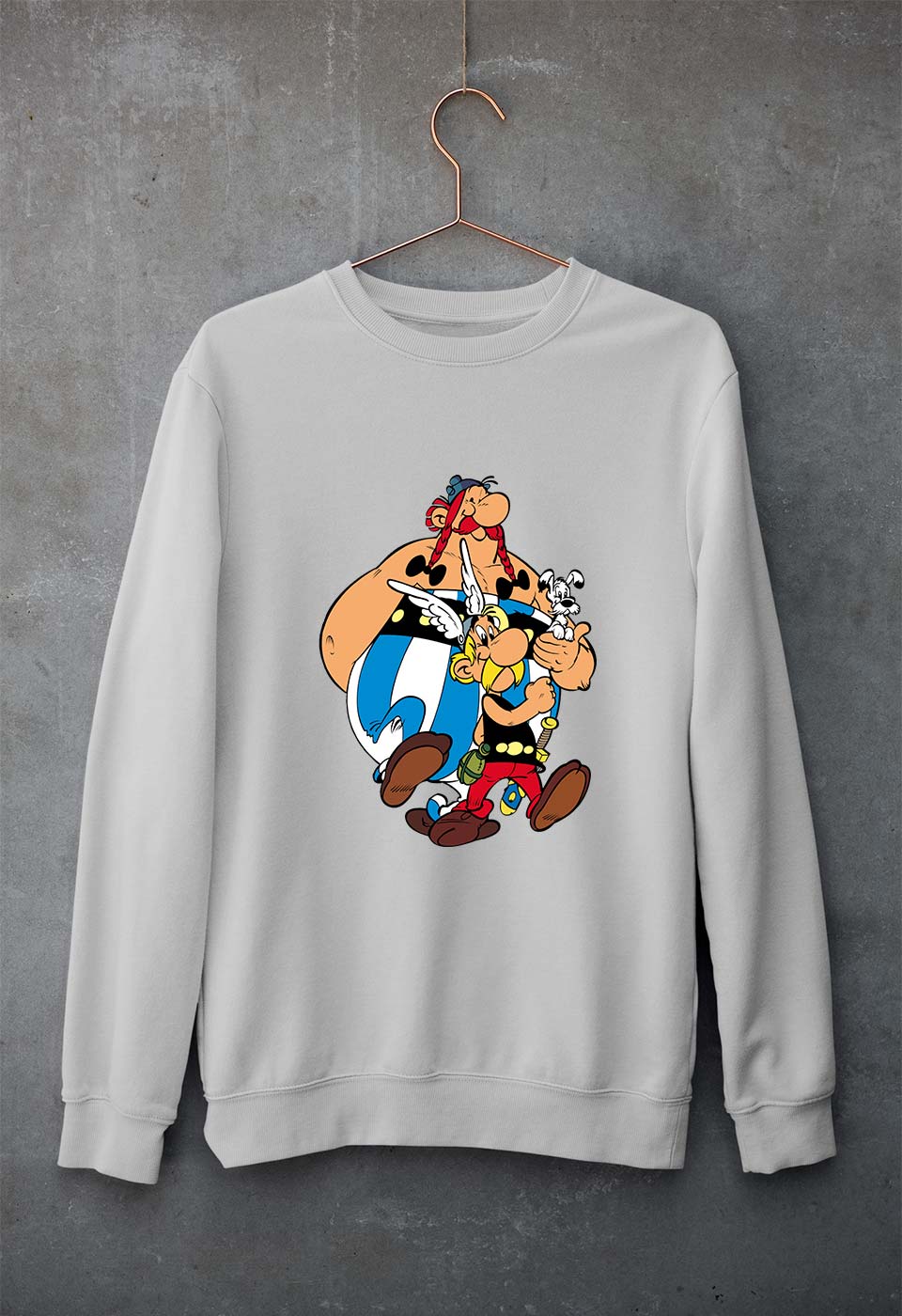 Asterix Unisex Sweatshirt for Men/Women-Grey Melange-Ektarfa.online
