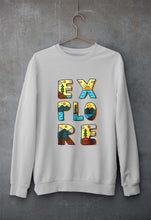 Load image into Gallery viewer, Explore Travel Adventure Unisex Sweatshirt for Men/Women-Grey Melange-Ektarfa.online
