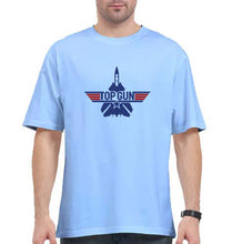 Load image into Gallery viewer, Top Gun Oversized T-Shirt for Men-Baby Blue-Ektarfa.online
