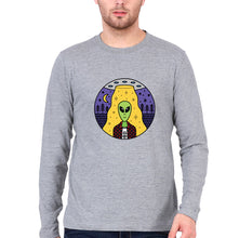 Load image into Gallery viewer, Alien Full Sleeves T-Shirt for Men-Grey Melange-Ektarfa.online
