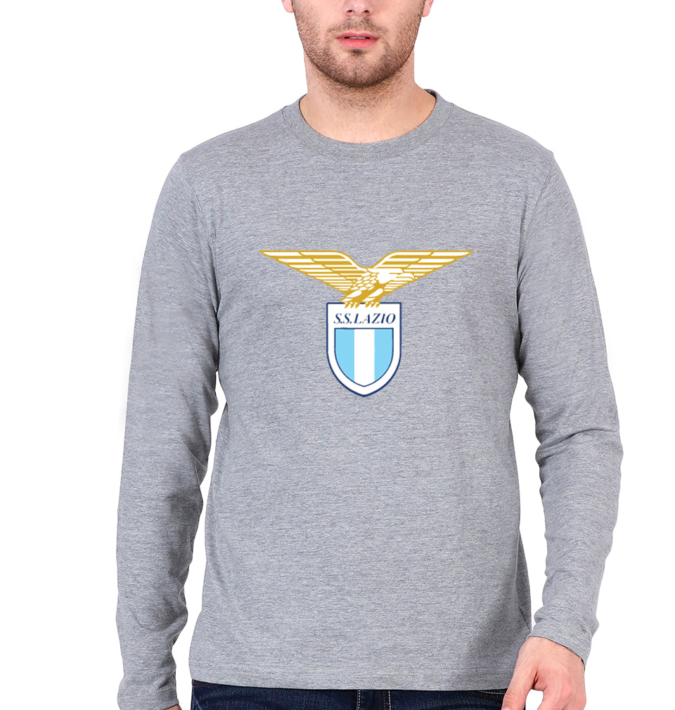 Lazio Full Sleeves T-Shirt for Men-Grey Melange-Ektarfa.online