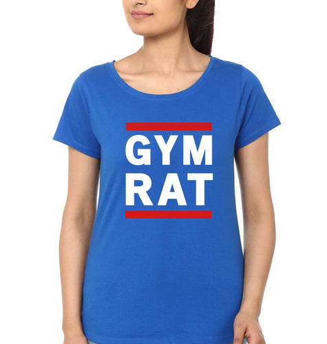 Gym Rat T-Shirt for Women-XS(32 Inches)-Royal Blue-Ektarfa.online