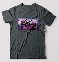 Load image into Gallery viewer, Spiderman Superhero T-Shirt for Men-S(38 Inches)-Steel Grey-Ektarfa.online
