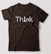 Load image into Gallery viewer, Chess Think T-Shirt for Men-S(38 Inches)-Coffee Brown-Ektarfa.online
