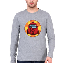 Load image into Gallery viewer, Among Us Full Sleeves T-Shirt for Men-S(38 Inches)-Grey Melange-Ektarfa.online

