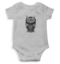 Load image into Gallery viewer, Ornamental Owl Kids Romper For Baby Boy/Girl-0-5 Months(18 Inches)-Grey-Ektarfa.online
