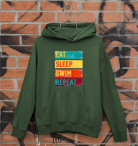 Swimming Unisex Hoodie for Men/Women-Dark Green-Ektarfa.online