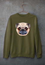 Load image into Gallery viewer, Pug Dog Unisex Sweatshirt for Men/Women-S(40 Inches)-Olive Green-Ektarfa.online

