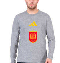 Load image into Gallery viewer, Spain Football Full Sleeves T-Shirt for Men-Grey Melange-Ektarfa.online
