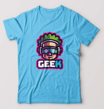 Load image into Gallery viewer, Geek T-Shirt for Men-Light blue-Ektarfa.online
