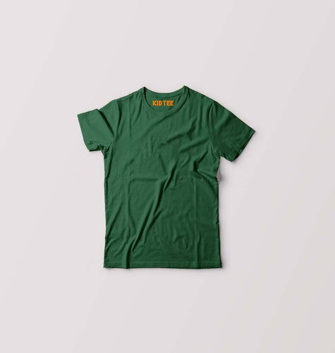 Kids Plain Dark Green T-shirt For Boy/Girl-ektarfa.com