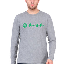 Load image into Gallery viewer, Spotify Full Sleeves T-Shirt for Men-Grey Melange-Ektarfa.online
