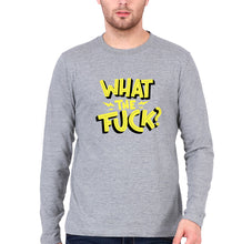 Load image into Gallery viewer, What The Fuck Full Sleeves T-Shirt for Men-S(38 Inches)-Grey Melange-Ektarfa.online
