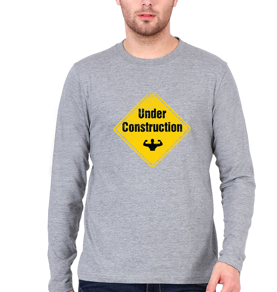 Gym Full Sleeves T-Shirt for Men-Grey Melange-Ektarfa.online