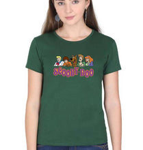 Load image into Gallery viewer, Scooby Doo T-Shirt for Women-XS(32 Inches)-Dark Green-Ektarfa.online
