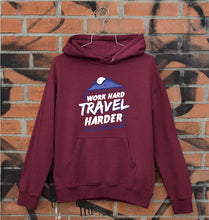 Load image into Gallery viewer, Travel Harder Unisex Hoodie for Men/Women-Maroon-Ektarfa.online
