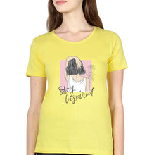 Load image into Gallery viewer, Stay Inspired T-Shirt for Women-XS(32 Inches)-Yellow-Ektarfa.online
